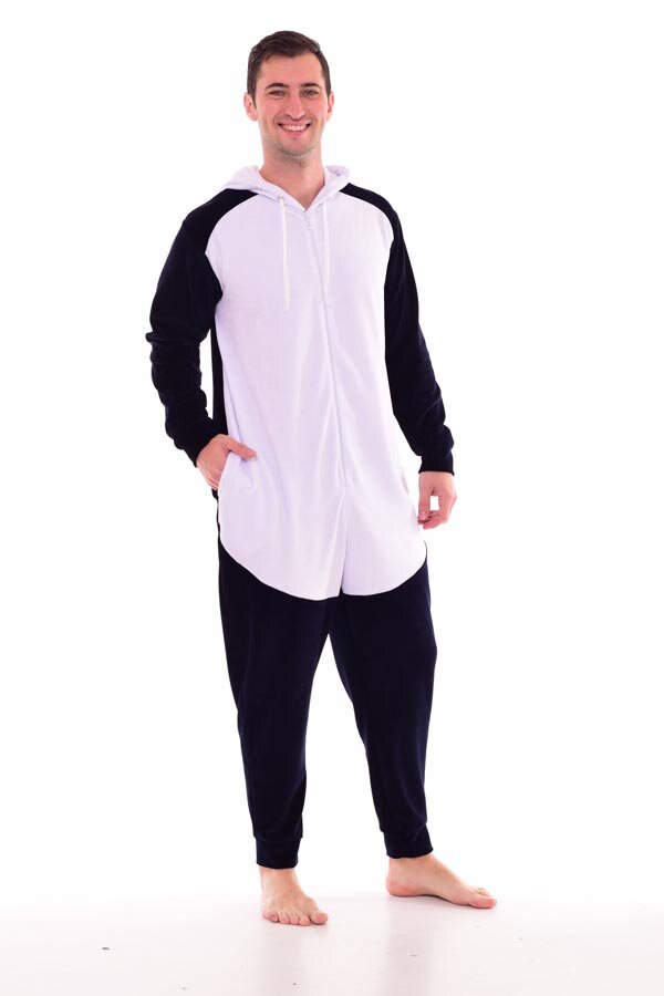 Пижама мужская кигуруми панда 9-146 (темно-синий)