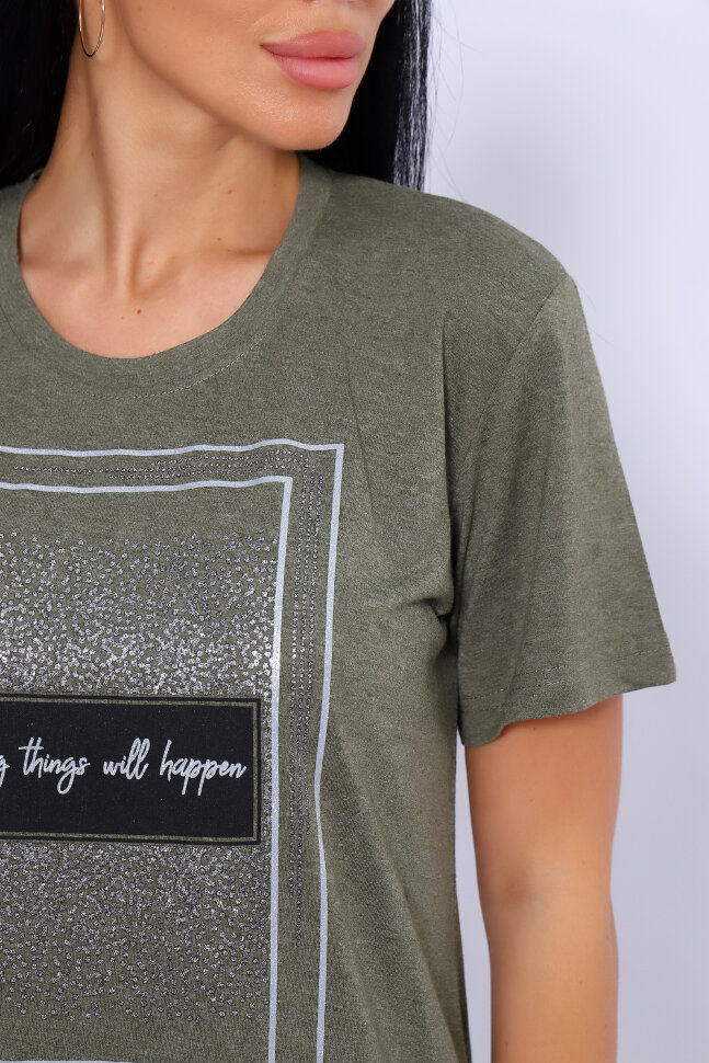 Женский костюм с брюками 65061 хаки