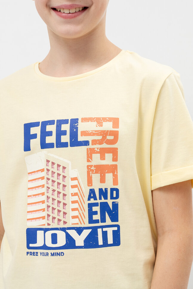 Детская футболка 113421 светло-желтый