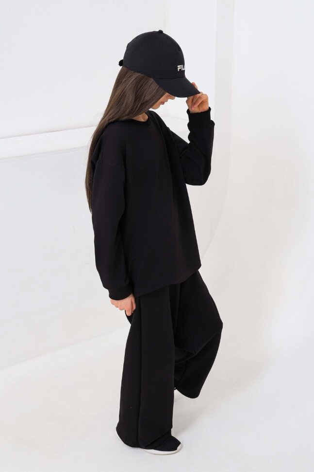 Костюм с брюками для девочки 1585 черный