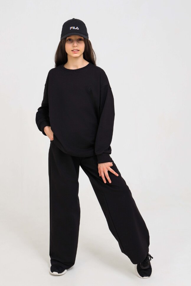 Костюм с брюками для девочки 1585 черный