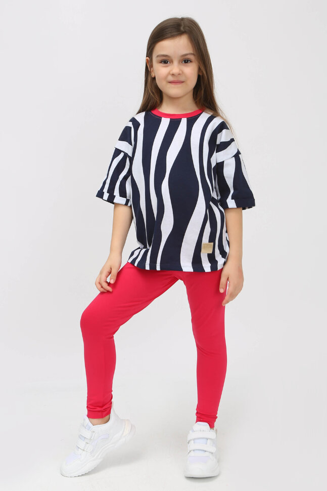 Костюм с лосинами для девочки Зебра футболка,лосины арт. ФЛ-1