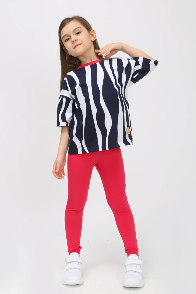 Костюм с лосинами для девочки Зебра футболка,лосины арт. ФЛ-1