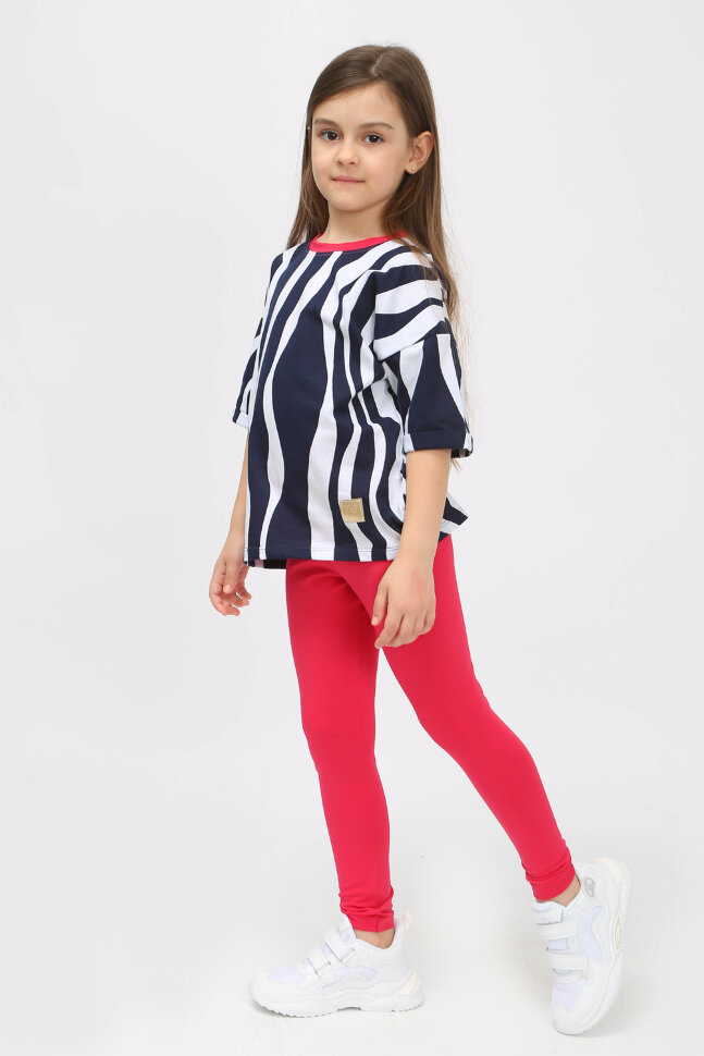 Костюм с лосинами для девочки Зебра футболка,лосины арт. ФЛ-1