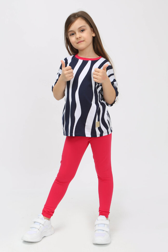 Костюм с лосинами для девочки Зебра футболка,лосины арт. ФЛ-1