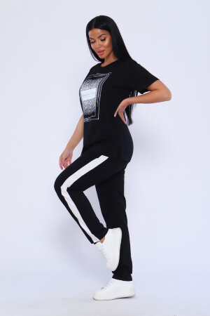 Женский костюм с брюками 65061 черный