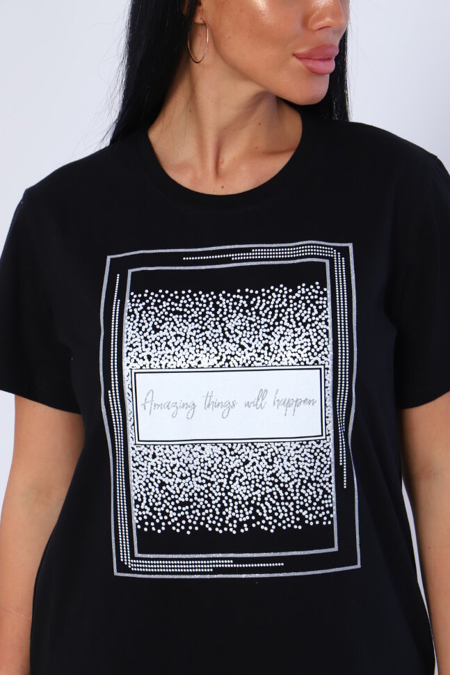 Женский костюм с брюками 65061 черный