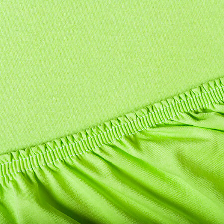 Простыня на резинке Салатовая, трикотаж