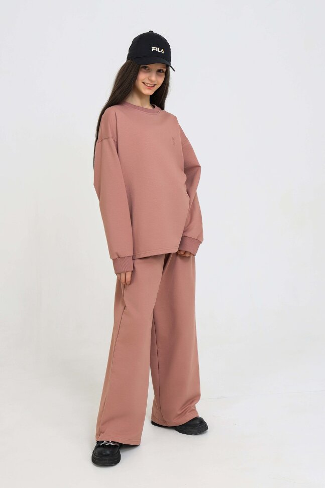 Костюм с брюками для девочки 1585 пудра