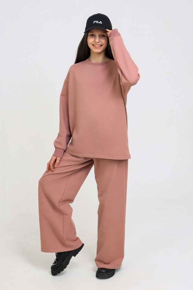 Костюм с брюками для девочки 1585 пудра