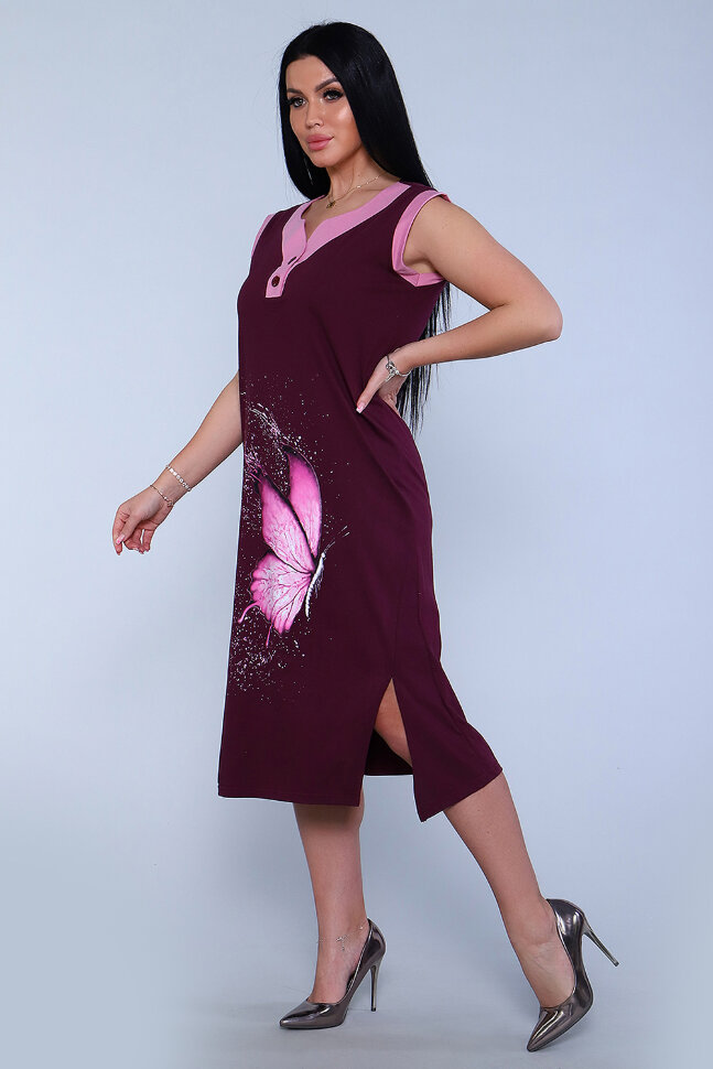 Платье женское 71063 бордовый