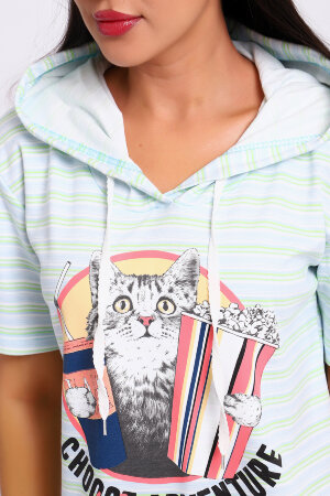 Платье женское ЕПЛ-1055 светло-голубой