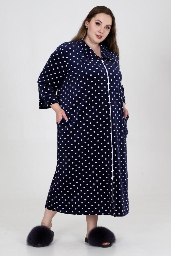 Халат велюр горох ХГ-019-3