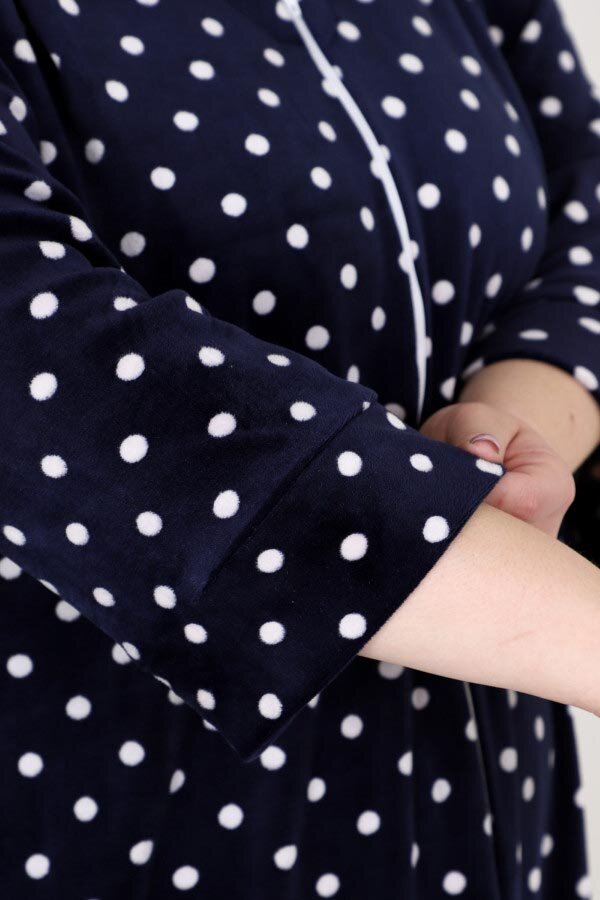 Халат велюр горох ХГ-019-3