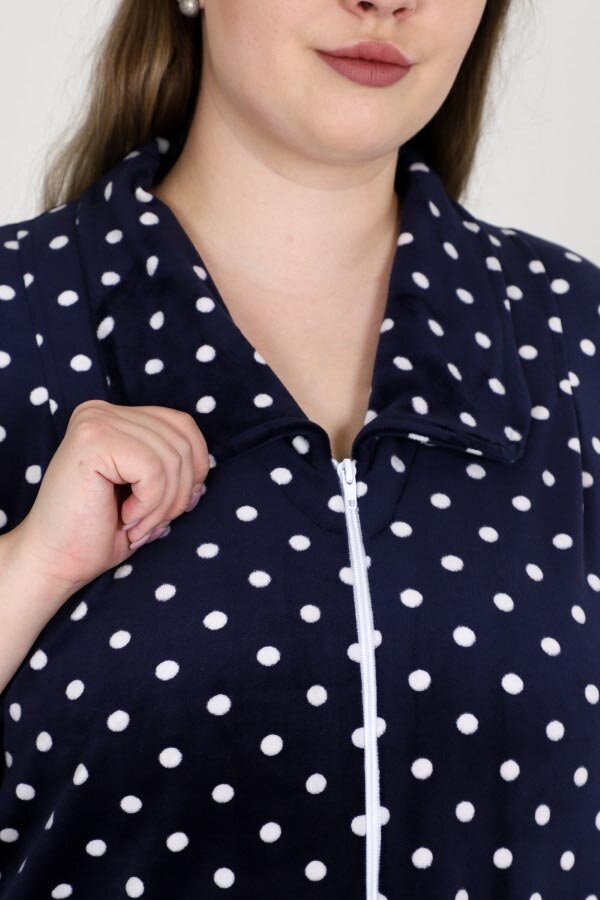 Халат велюр горох ХГ-019-3