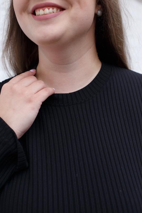 Лонгслив Береста черный ЛОГ-01