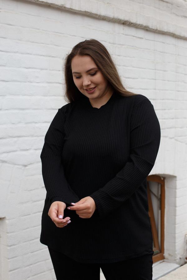 Лонгслив Береста черный ЛОГ-01