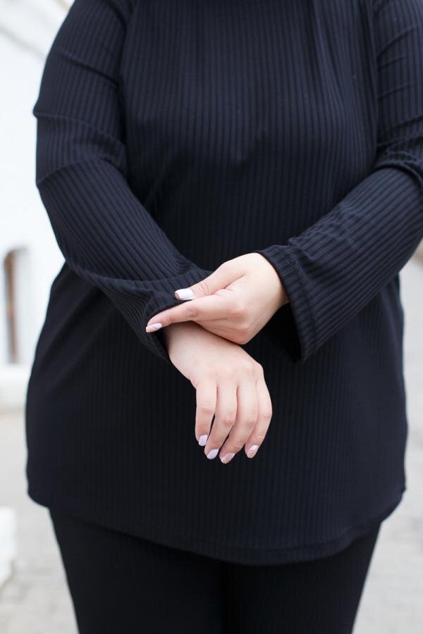 Лонгслив Береста черный ЛОГ-01