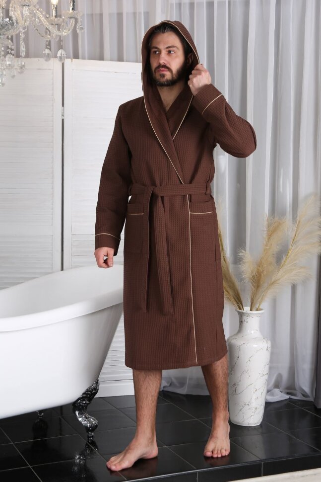 Халат мужской Чемпион ВЧ-242 коричневый