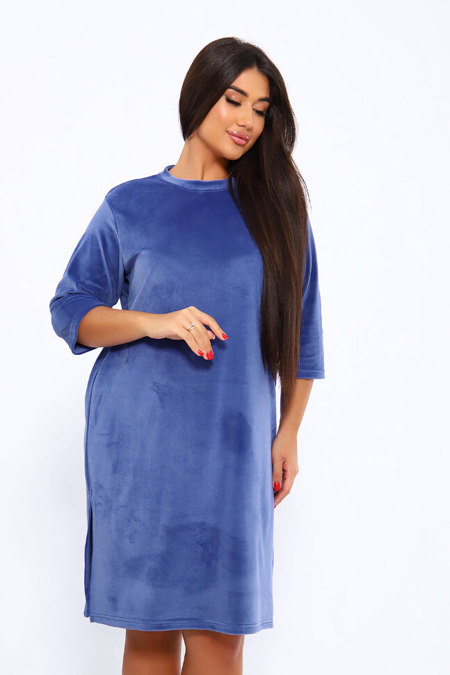 Платье женское 042 синий