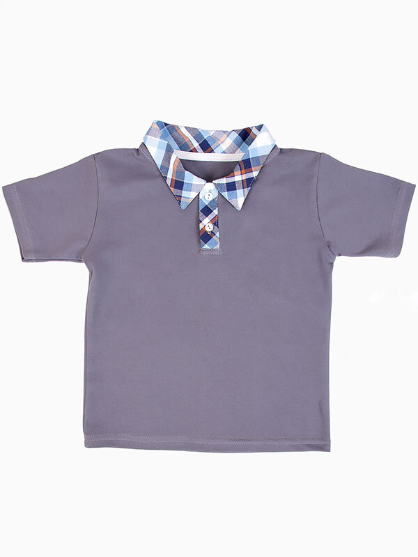 Футболка детская Поло (серый)