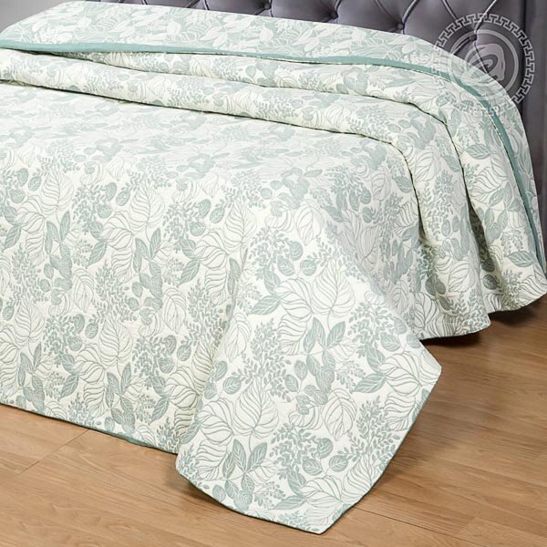 Покрывало Ясмина зеленое, жаккард