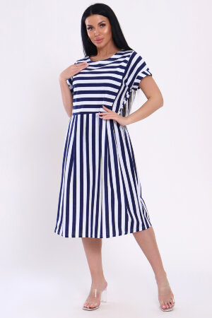 Платье женское 82054 полоса синяя