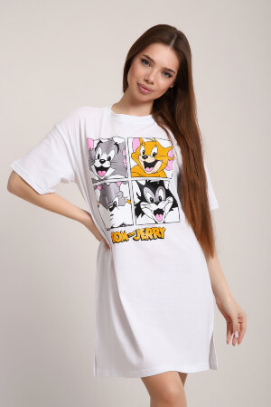 Платье женское ЕПЛ-1060 белый