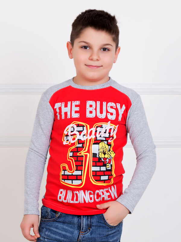 Толстовка детская Строитель (красный)