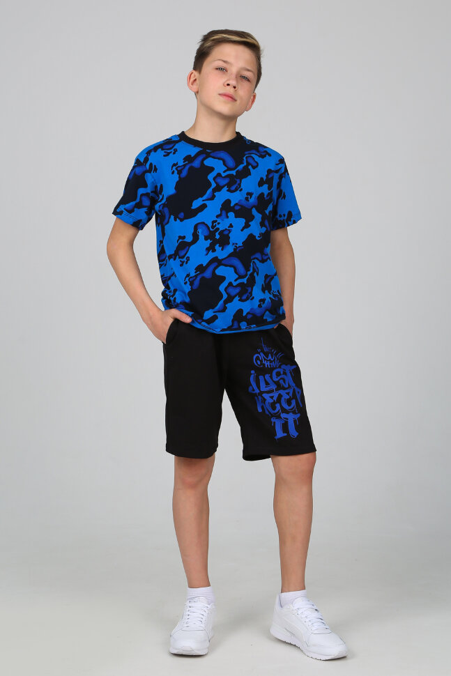 Костюм с шортами для мальчика Вулкан синий