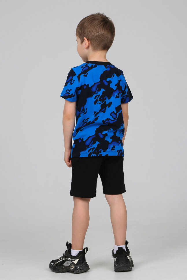 Костюм с шортами для мальчика Вулкан синий