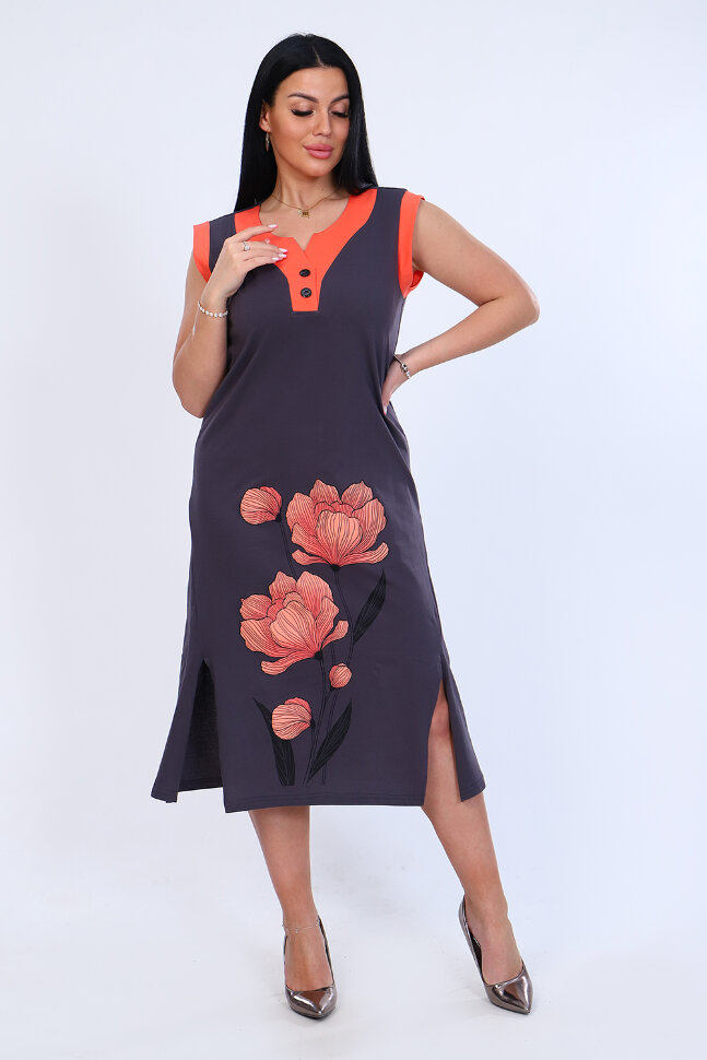 Платье женское 71063 серый