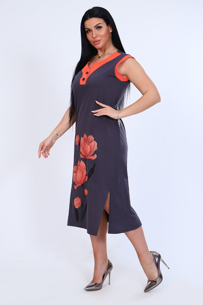 Платье женское 71063 серый