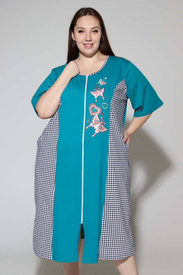 Халат Дженни бирюза ХГ-075