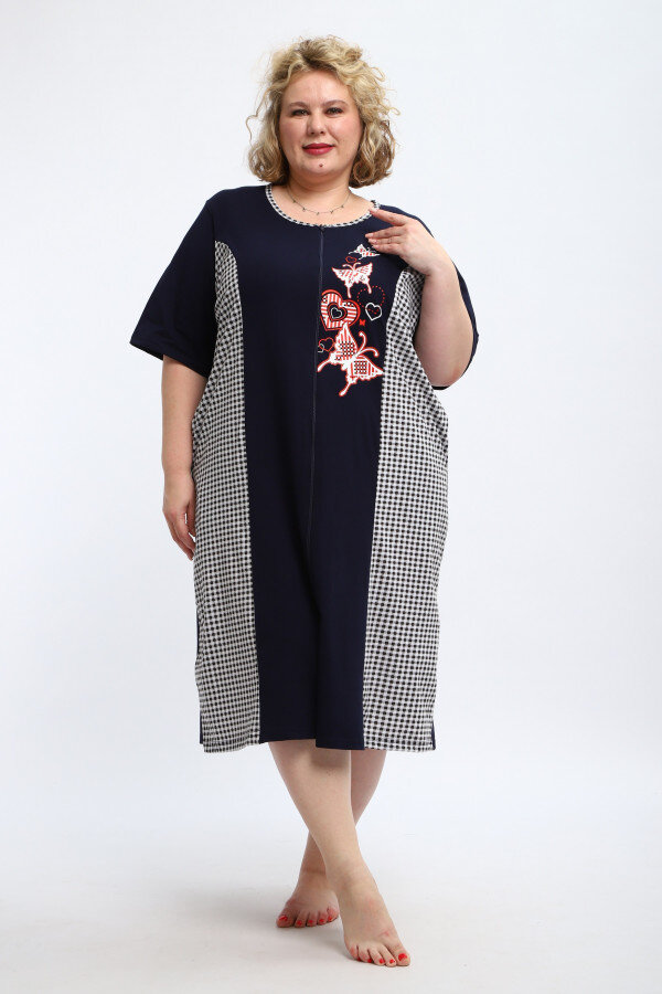 Халат Дженни темно-синий ХГ-076