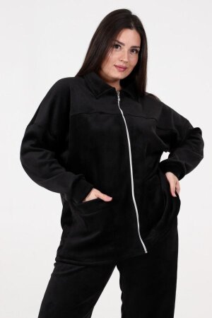 Куртка Алиса черный вельвет КУР-69