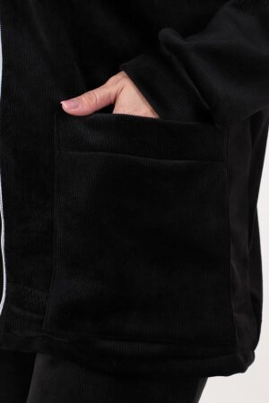 Куртка Алиса черный вельвет КУР-69