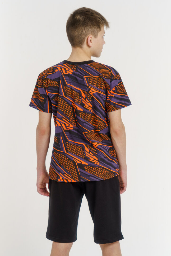 Костюм с шортами для мальчика Грани оранжевый