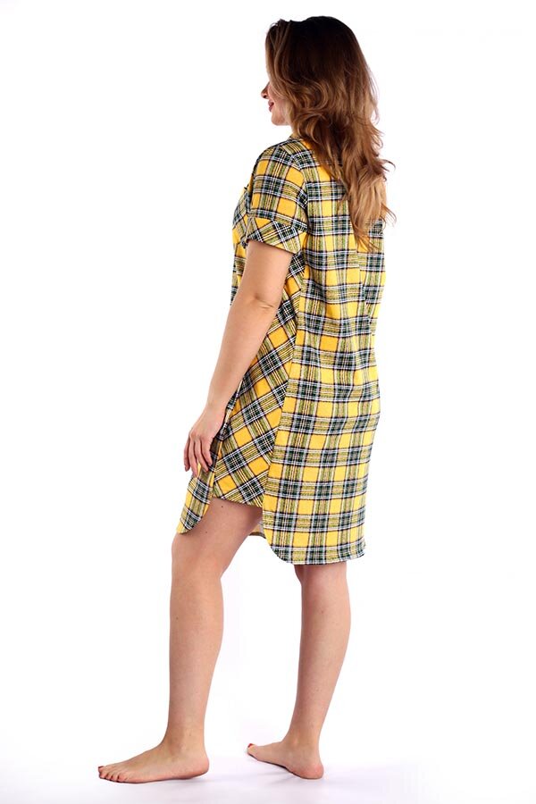 Халат Герда желтая клетка К-147