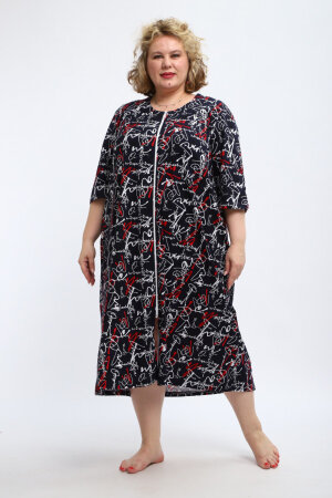 Халат Зима черный ХГ-020-4