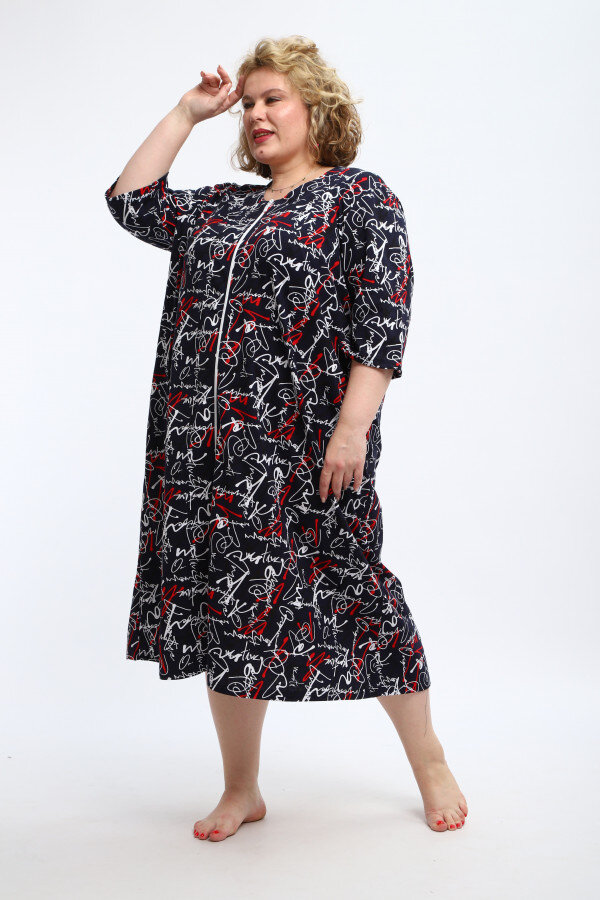 Халат Зима черный ХГ-020-4