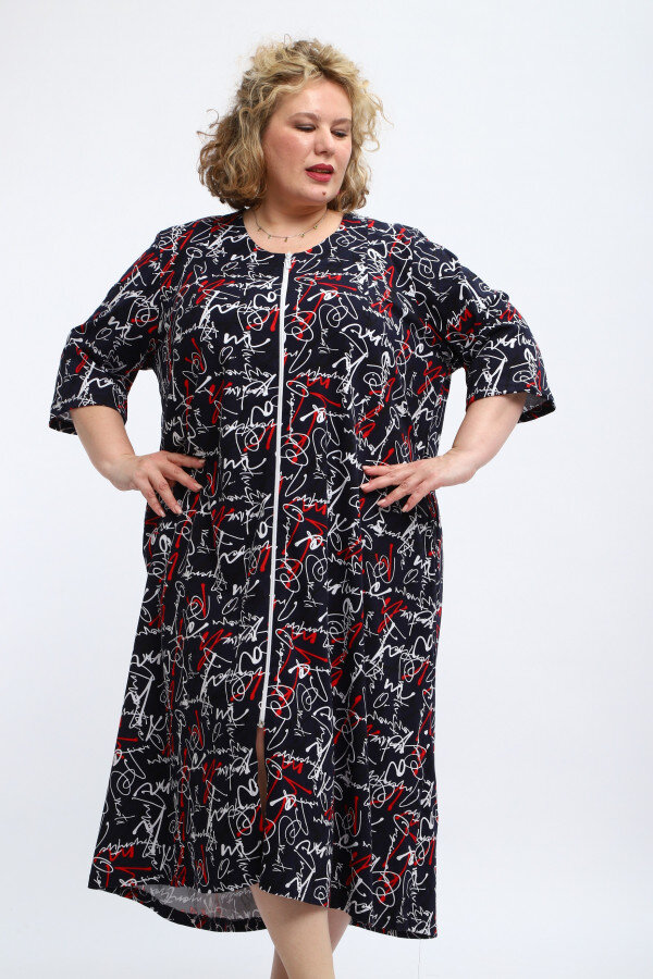 Халат Зима черный ХГ-020-4