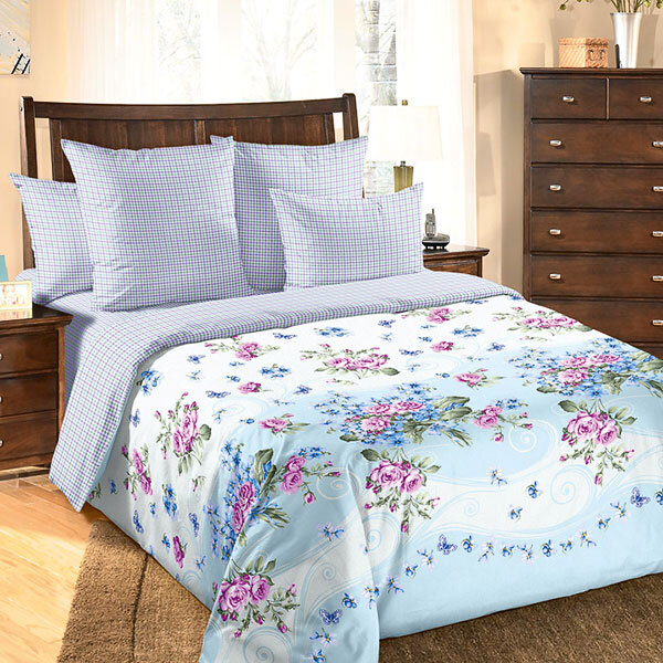 КПБ Фиалка  перкаль 2 сп. европр.