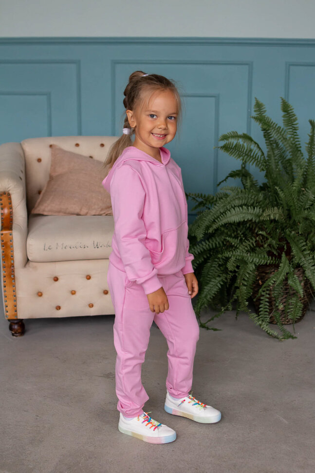 Костюм с брюками для девочки КТ0059 Розовый