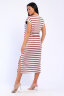 Платье женское 82060 полоса пыльная роза
