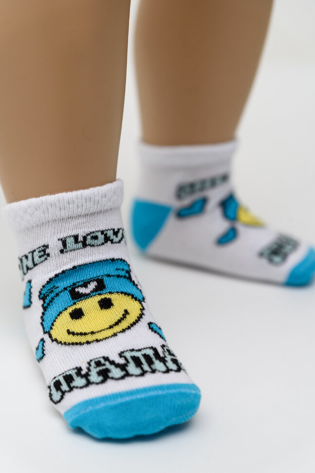 Детские носки Люблю мамочку 2 пары бирюза