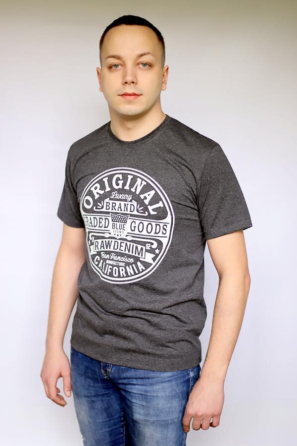 Футболка мужская Калифорния антрацит Ф-12