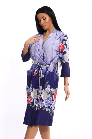 Халат Женский ЕХЛ-1057 фиолетовый
