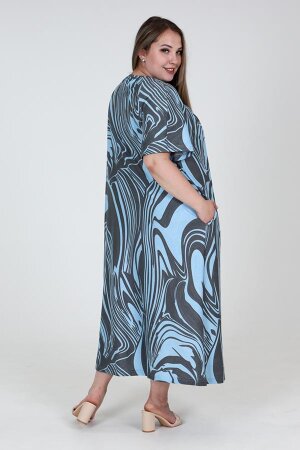 Платье Волна голубой ПГ-238