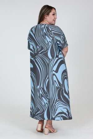 Платье Волна голубой ПГ-238
